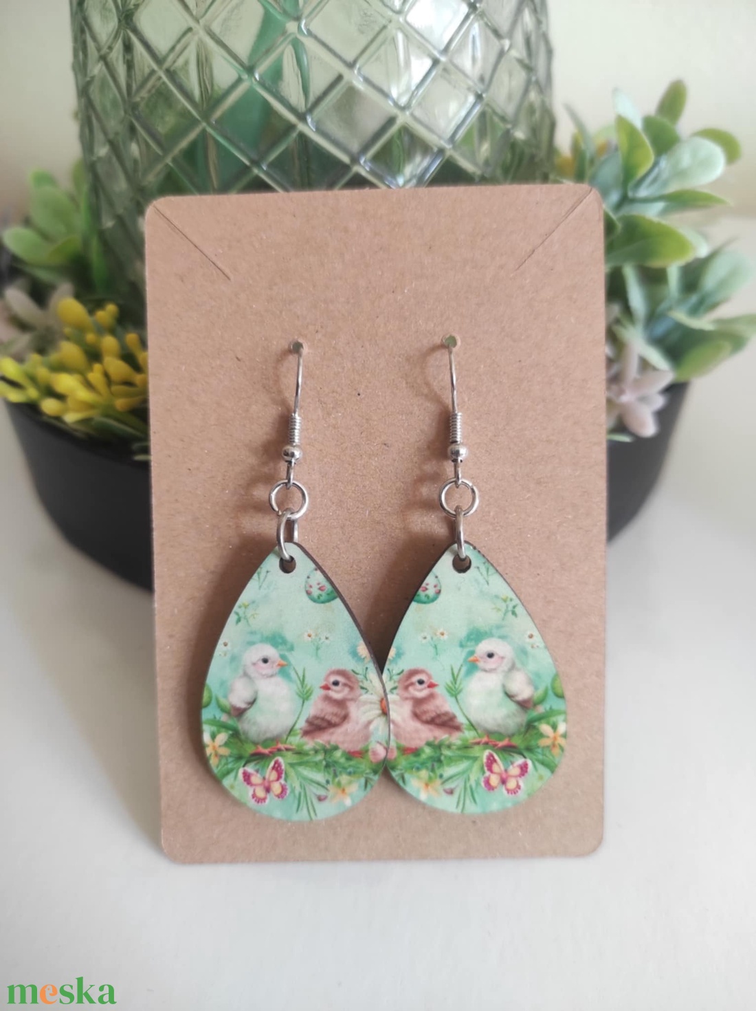 Erdei barátok fülbevaló - ékszer - fülbevaló - lógó csepp fülbevaló - Meska.hu