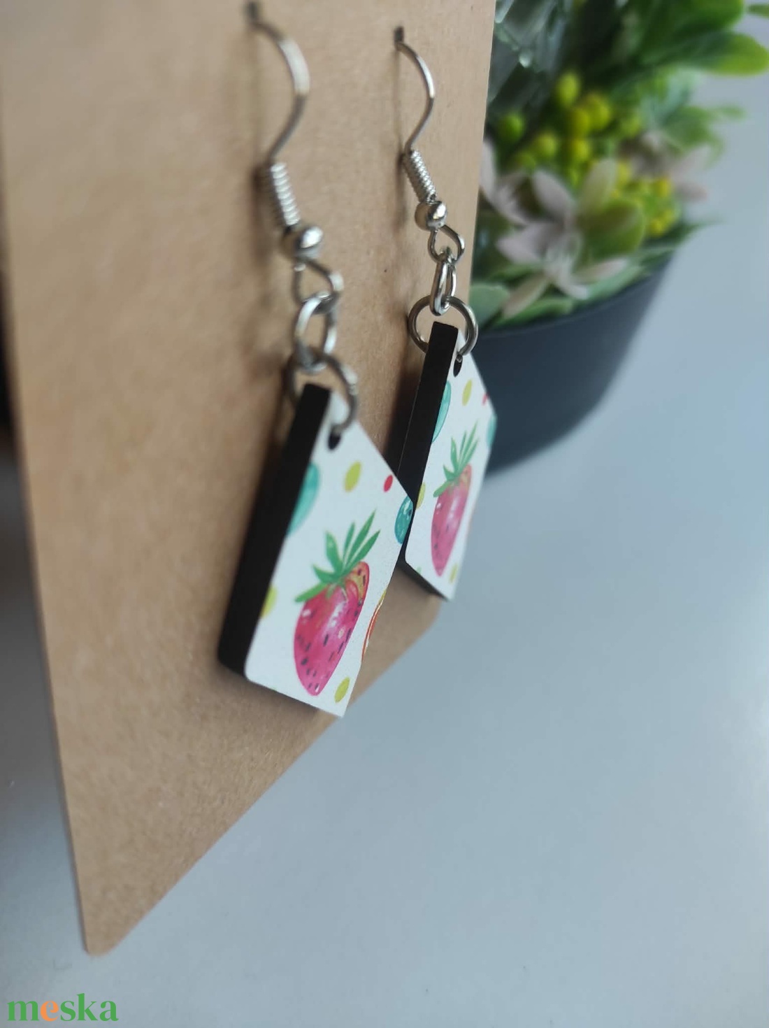 'Eperkert' fa fülbevaló - ékszer - fülbevaló - lógó fülbevaló - Meska.hu