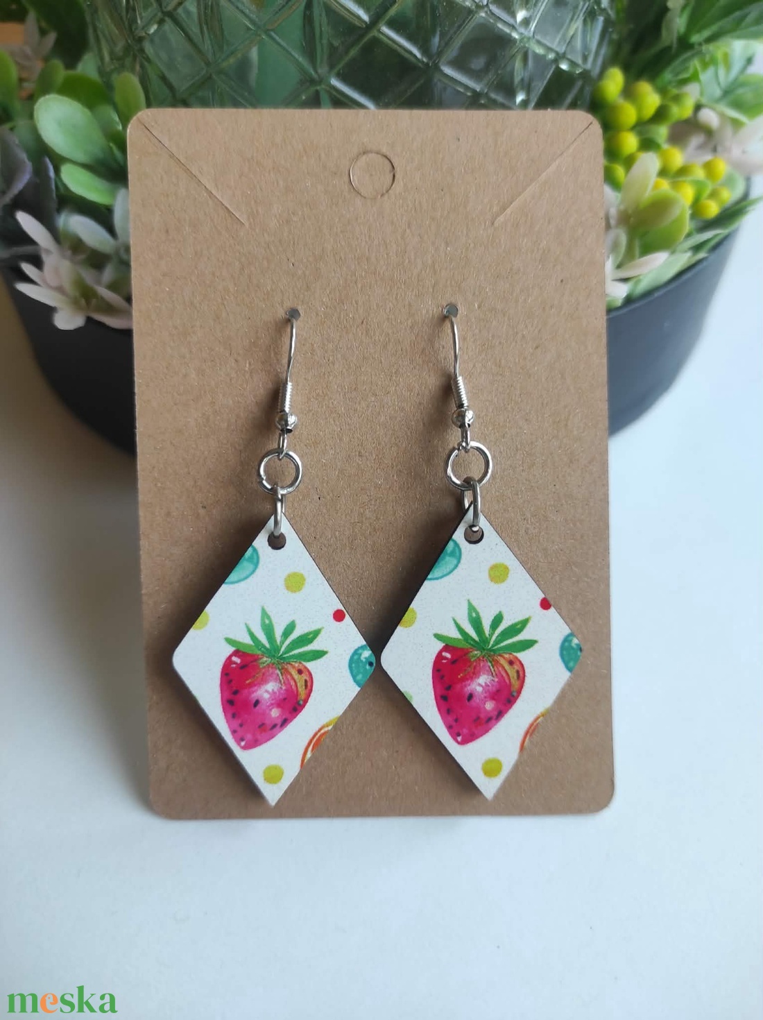 'Eperkert' fa fülbevaló - ékszer - fülbevaló - lógó fülbevaló - Meska.hu