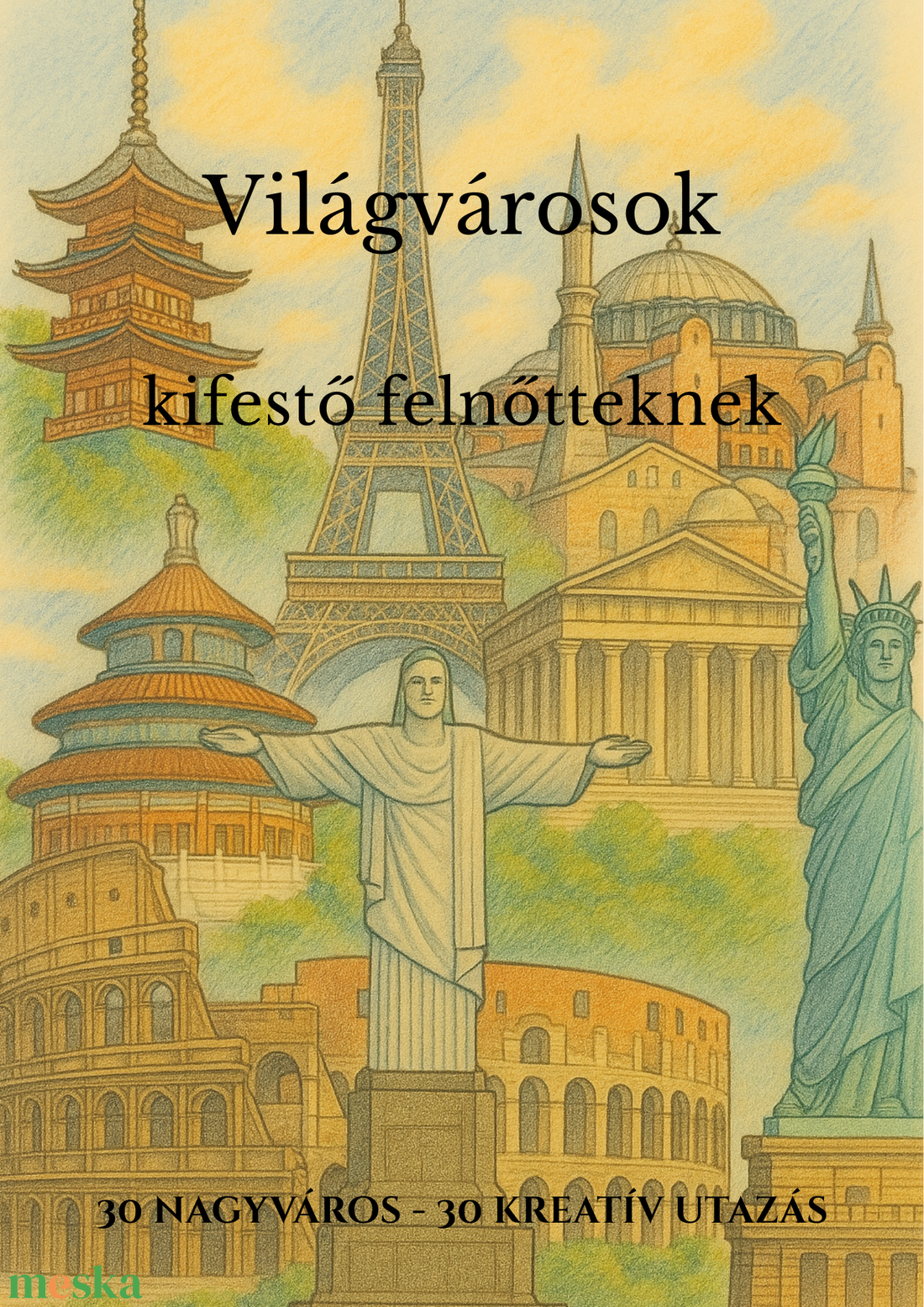 Világvárosok Felnőtteknek szóló nyomtatható kifestő (PDF, 30 oldal) - otthon & életmód - papír, írószer - színező - Meska.hu Világvárosok Felnőtteknek szóló nyomtatható kifestő (PDF, 30 oldal) - otthon & életmód - papír, írószer - színező - Meska.hu