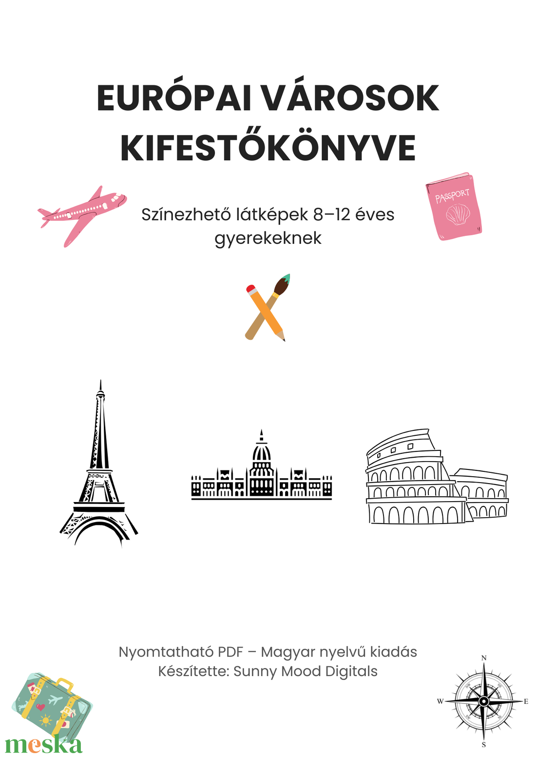 Európai Városok Kifestőkönyve gyerekeknek (nyomtatható PDF) - otthon & életmód - papír, írószer - színező - Meska.hu Európai Városok Kifestőkönyve gyerekeknek (nyomtatható PDF) - otthon & életmód - papír, írószer - színező - Meska.hu