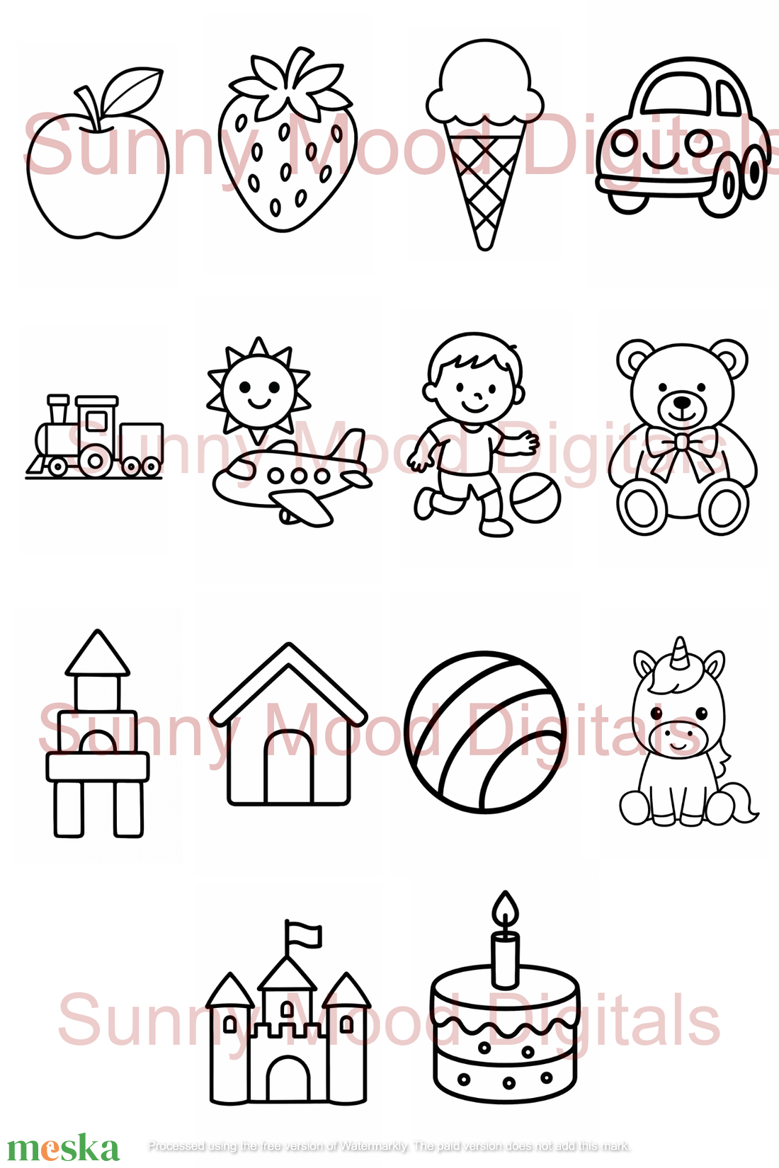 Az én első kifestőm  34 éveseknek (Nyomtatható PDF, 30 oldal) - otthon & életmód - papír, írószer - színező - Meska.hu