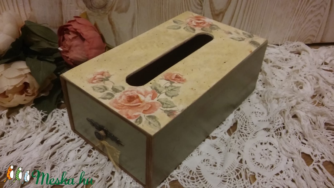 Zsebkendőtartó doboz - otthon & életmód - tárolás & rendszerezés - zsebkendőtartó - Meska.hu