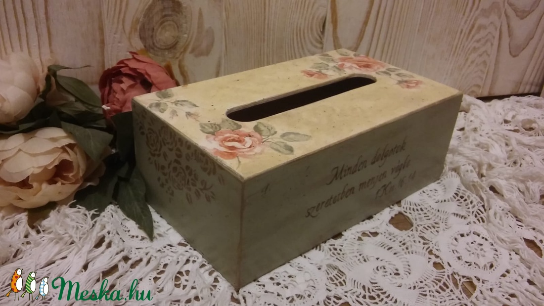 Zsebkendőtartó doboz - otthon & életmód - tárolás & rendszerezés - zsebkendőtartó - Meska.hu