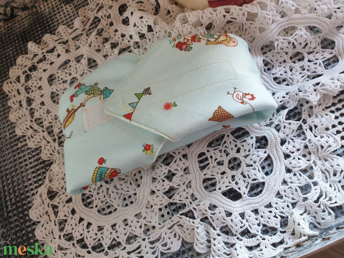 Uzsonna csomagoló, tépőzáras újraszalvéta - sandwich bag - uzsonnás textil szalvéta - vízhatlan szalvéta - táska & tok - uzsonna- & ebéd tartó - szendvics csomagoló - Meska.hu