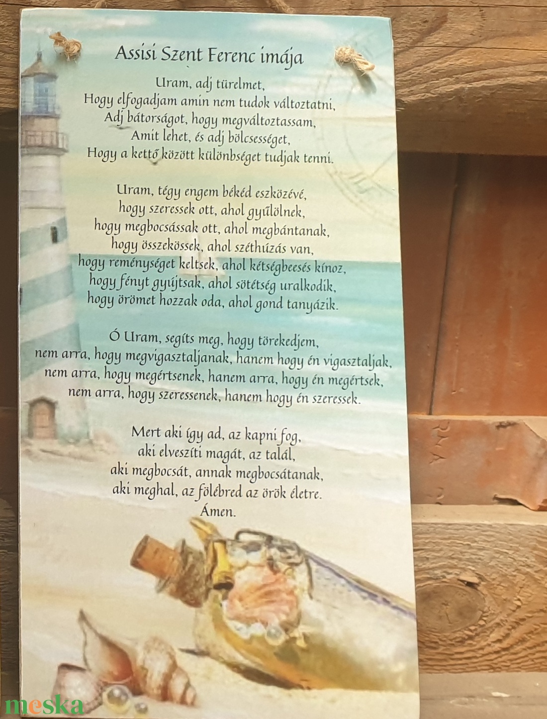 Dekor tábla Assisi Szent Ferenc imája Megrendelésre Norbert866648 részére - otthon & életmód - dekoráció - fali és függő dekoráció - falra akasztható dekor - Meska.hu