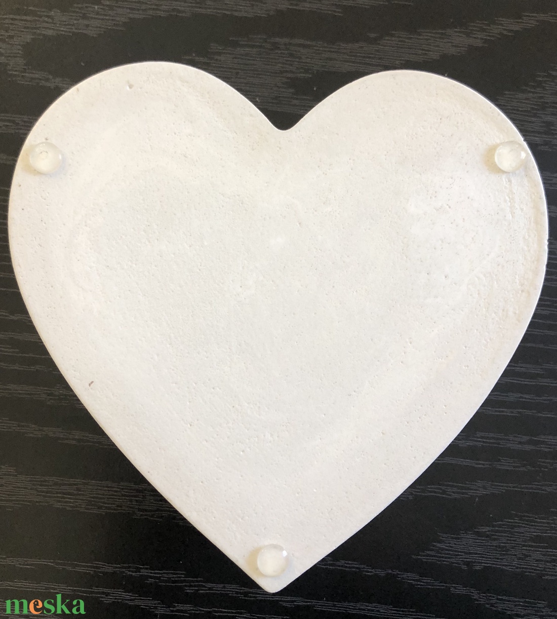 Kerámia-beton szív - otthon & életmód - dekoráció - dísztárgy - Meska.hu
