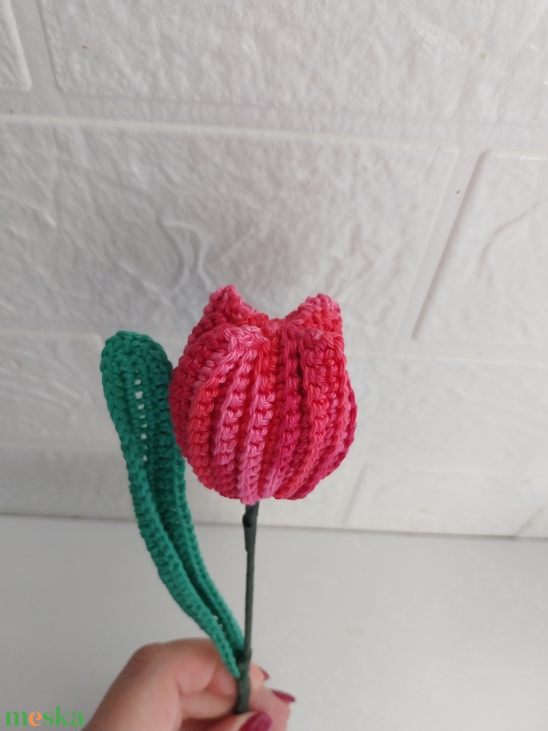 Horgolt cirmost tulipán - otthon & életmód - dekoráció - virágdísz és tartó - csokor & virágdísz - Meska.hu Horgolt cirmost tulipán - otthon & életmód - dekoráció - virágdísz és tartó - csokor & virágdísz - Meska.hu