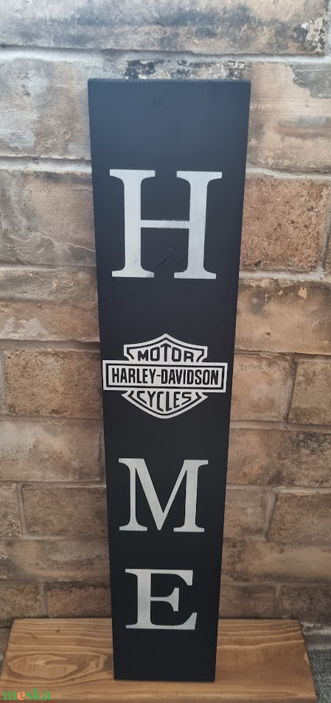 Home Harley üdvözlő tábla - otthon & életmód - dekoráció - ajtó- és ablak dekoráció - ajtótábla - Meska.hu