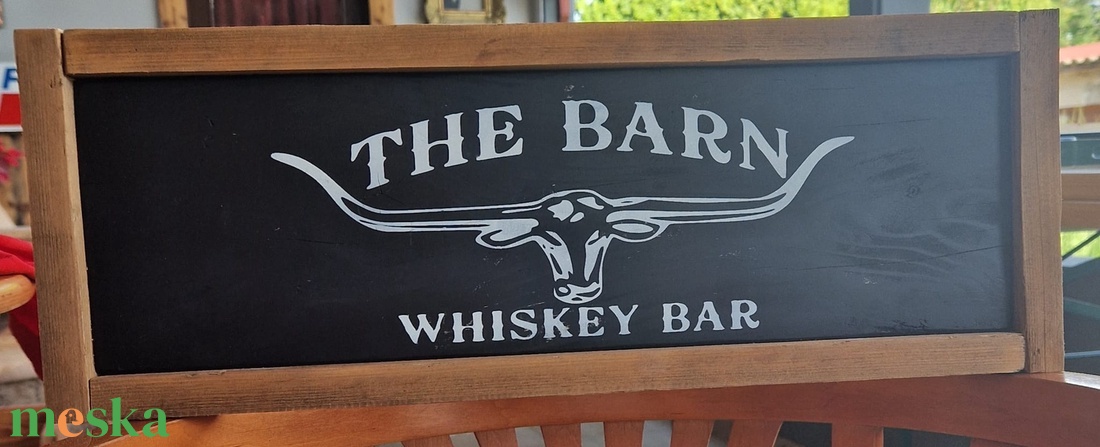 Egyedi, kézműves The Barn Whiskey Bar fatábla � Rusztikus fali dekoráció - otthon & életmód - dekoráció - fali és függő dekoráció - falra akasztható dekor - Meska.hu