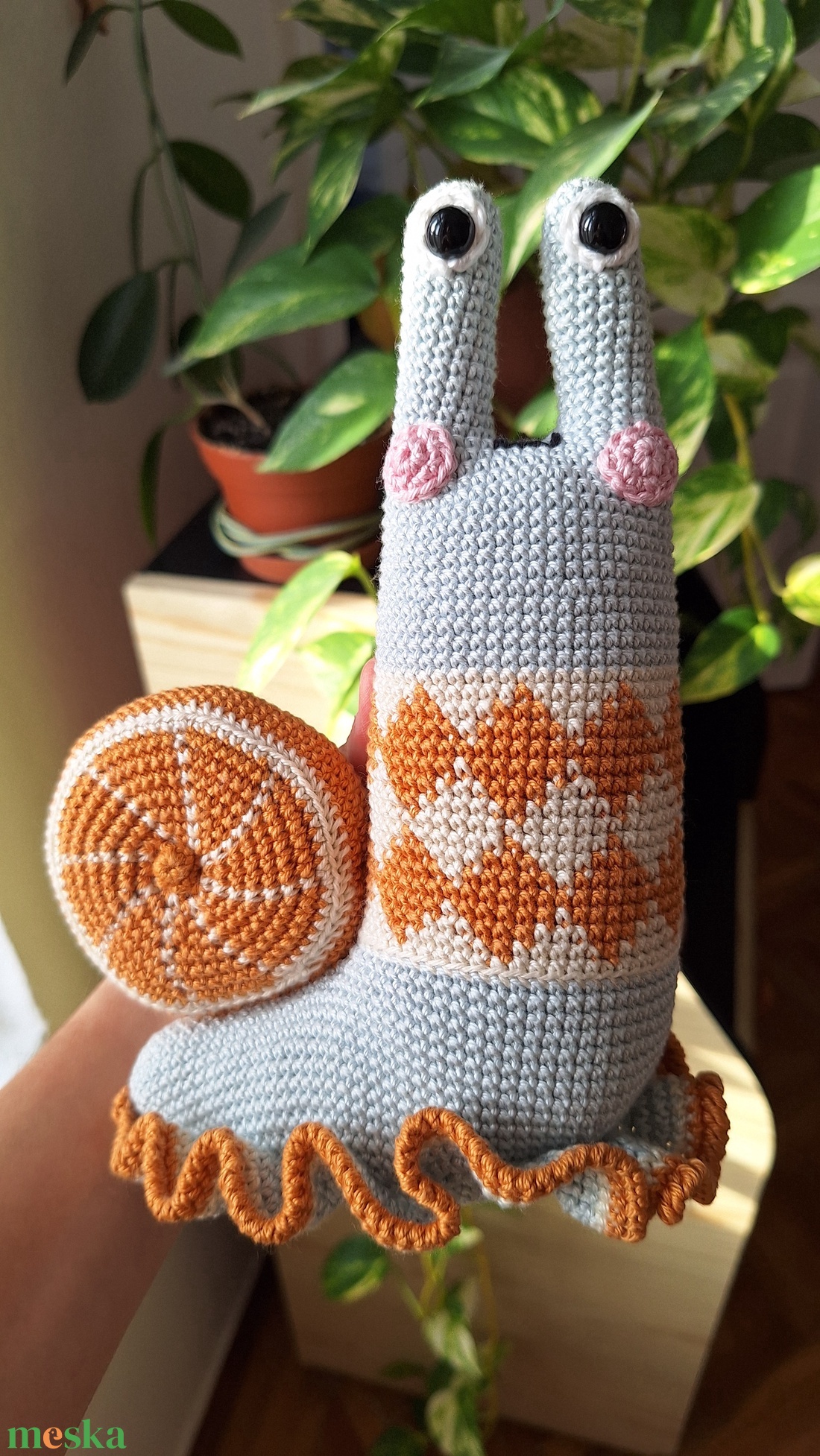 Amigurumi horgolt csiga - játék & sport - plüssállat & játékfigura - más figura - Meska.hu