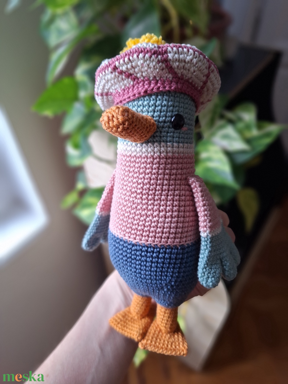 Amigurumi horgolt kacsa - játék & sport - plüssállat & játékfigura - madár - Meska.hu