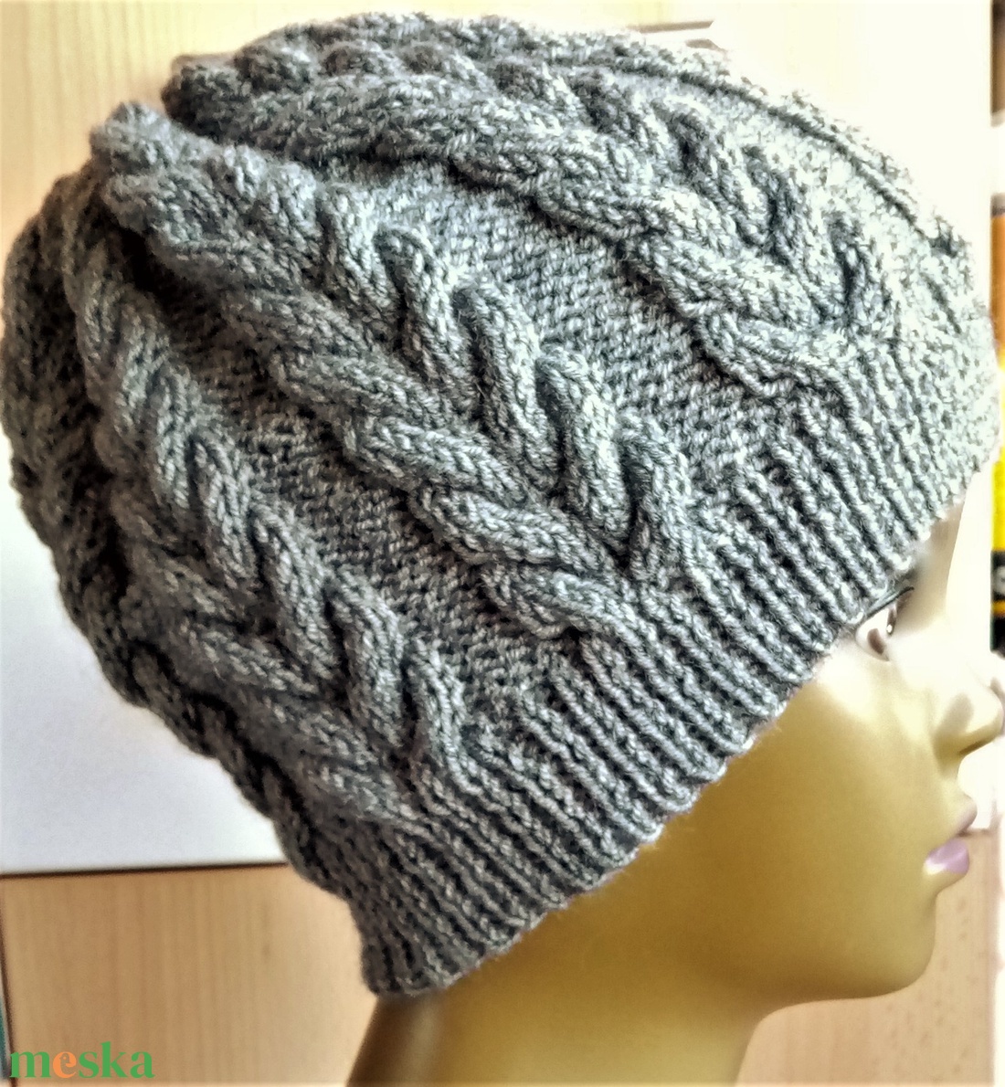 UNISEX ÍRMINTÁS DUPLAFONATOS TÉLI SAPKA - SZÜRKE XL MÉRET - ruha & divat - sál, sapka, kendő - sapka - Meska.hu UNISEX ÍRMINTÁS DUPLAFONATOS TÉLI SAPKA - SZÜRKE XL MÉRET - ruha & divat - sál, sapka, kendő - sapka - Meska.hu