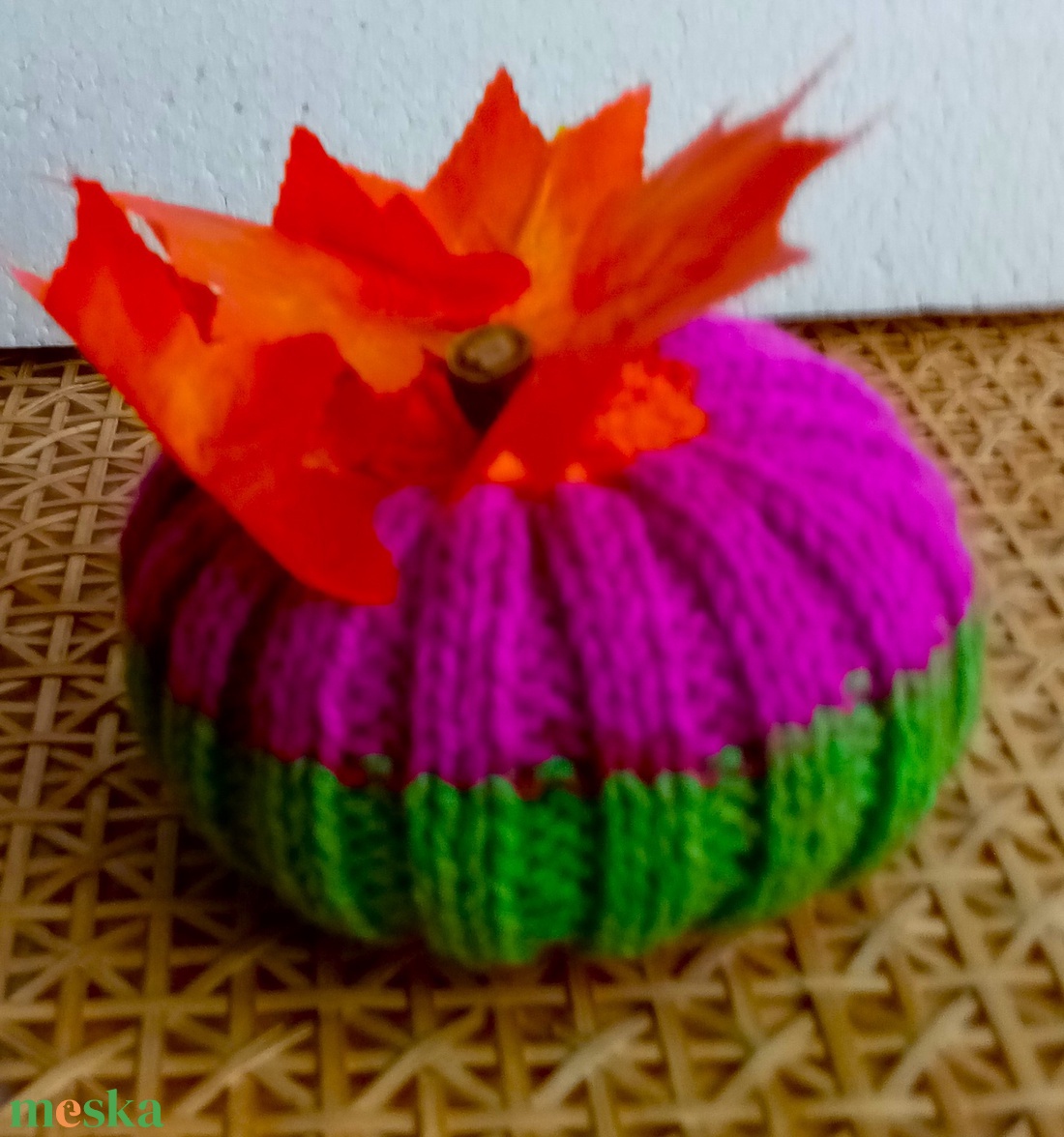 HALLOWEEN ASZTALI DEKORÁCIÓ - KÖTÖTT TÖKÖCSKÉK PÁRBAN - otthon & életmód - dekoráció - halloween - halloweeni dekoráció - Meska.hu