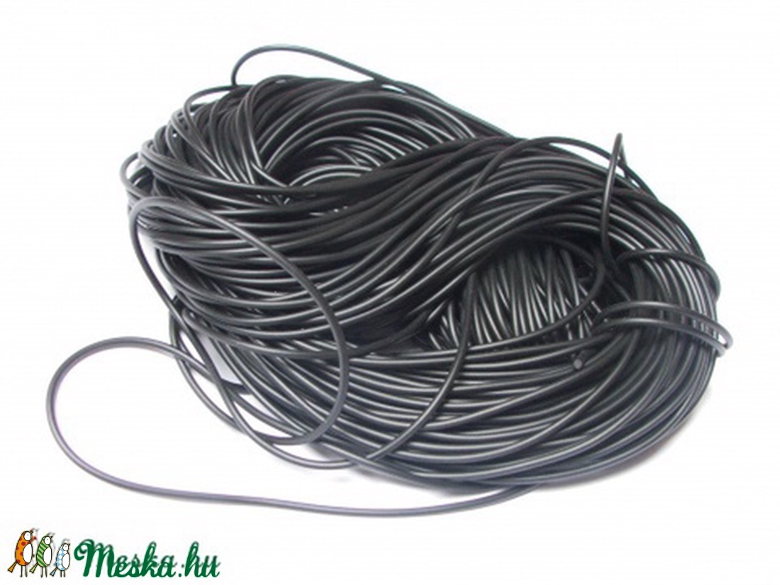 Kaucsuk/Gumi nyakláncalap 1mm/5m - kellékek & szerszámok - gyöngyfűzés kellékek - egyéb alkatrész - Meska.hu