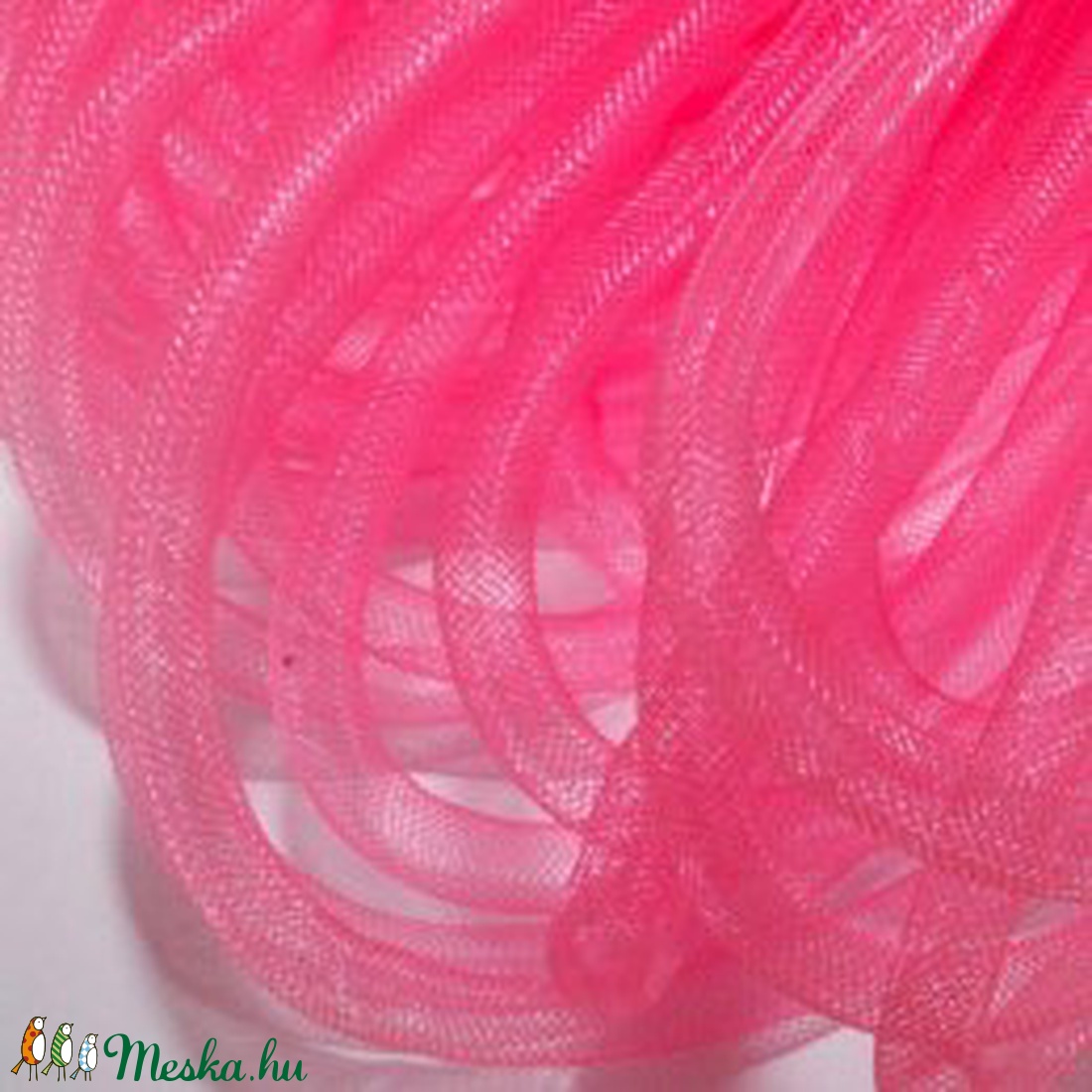 Rózsaszín rugalmas nylon (wire mesh) cső 8mm /1m - gyurma - kiégethető gyurma - Meska.hu