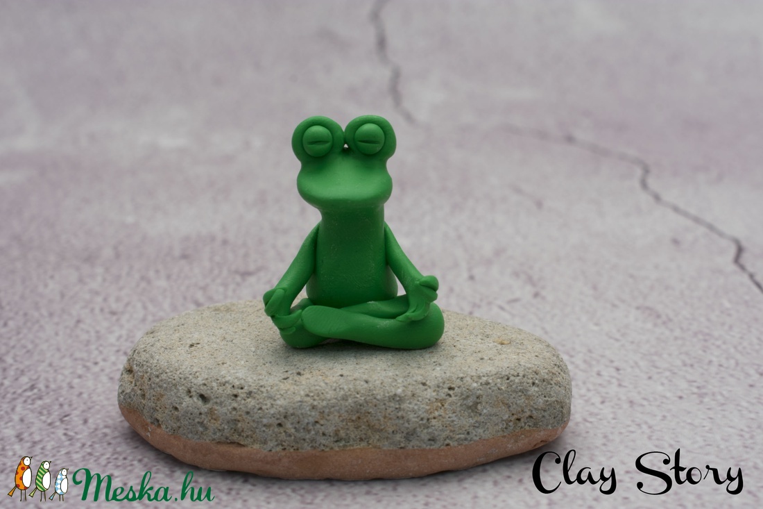 Meditáló béka/Namaste -  - Meska.hu