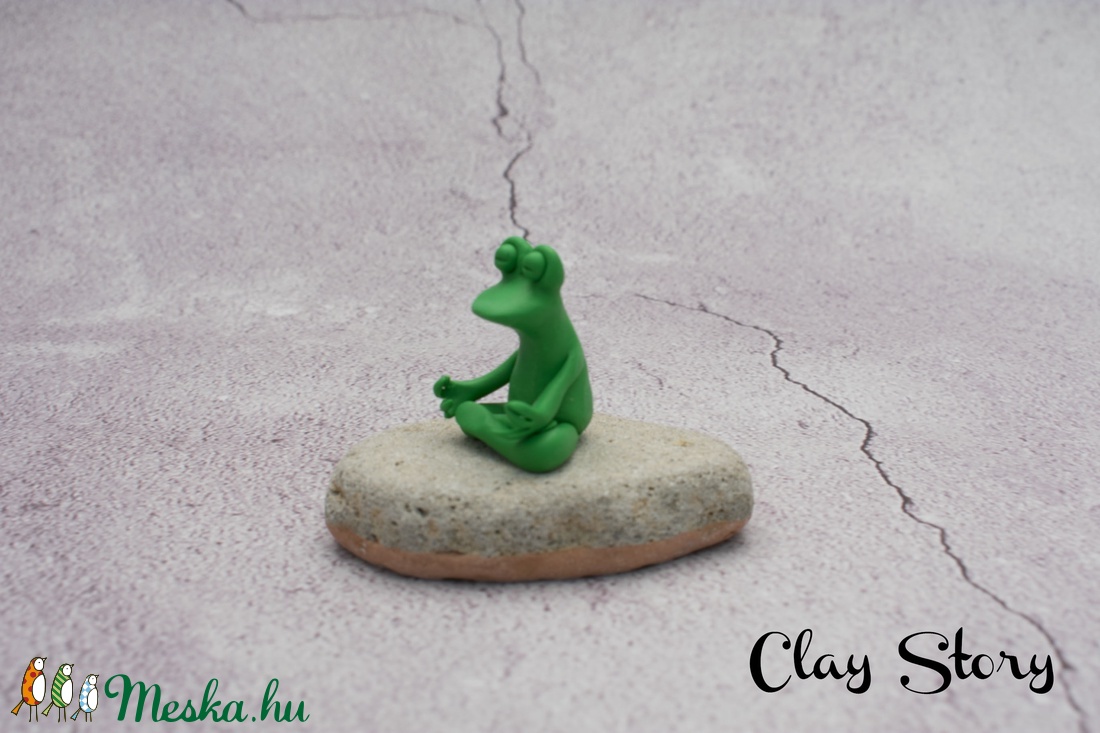 Meditáló béka/Namaste -  - Meska.hu