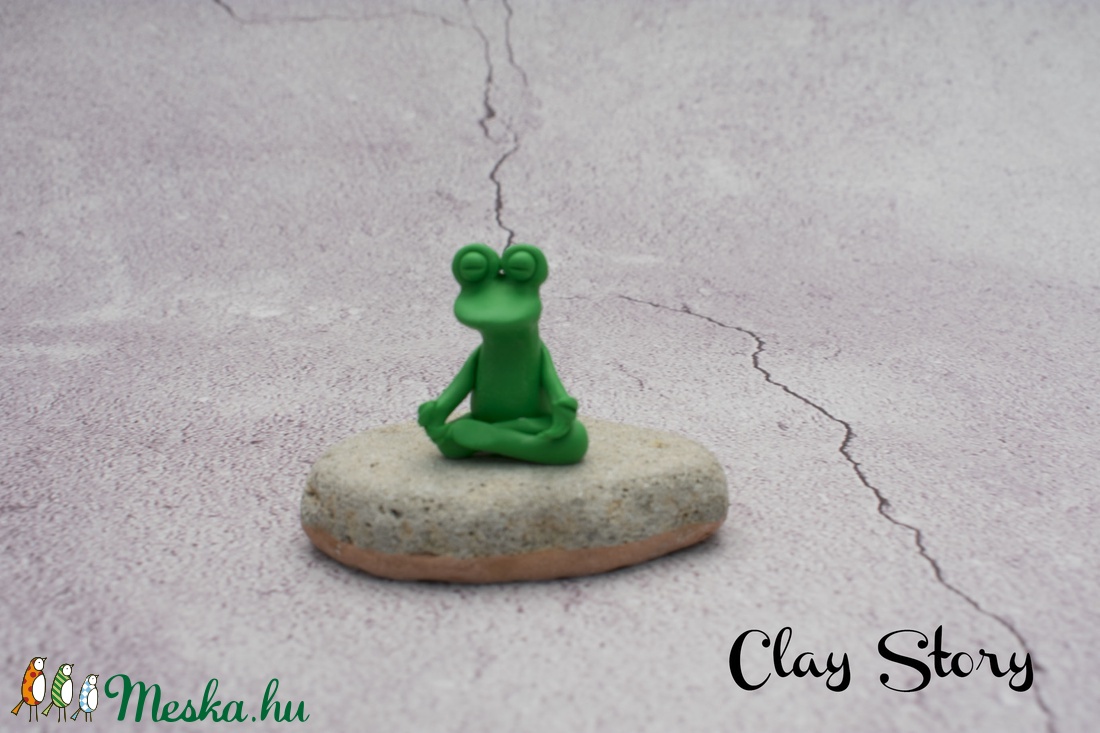 Meditáló béka/Namaste -  - Meska.hu