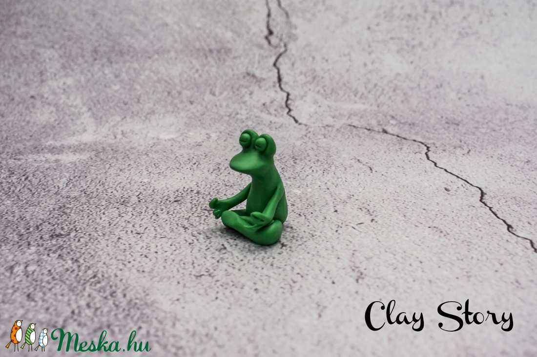Meditáló béka/Namaste -  - Meska.hu