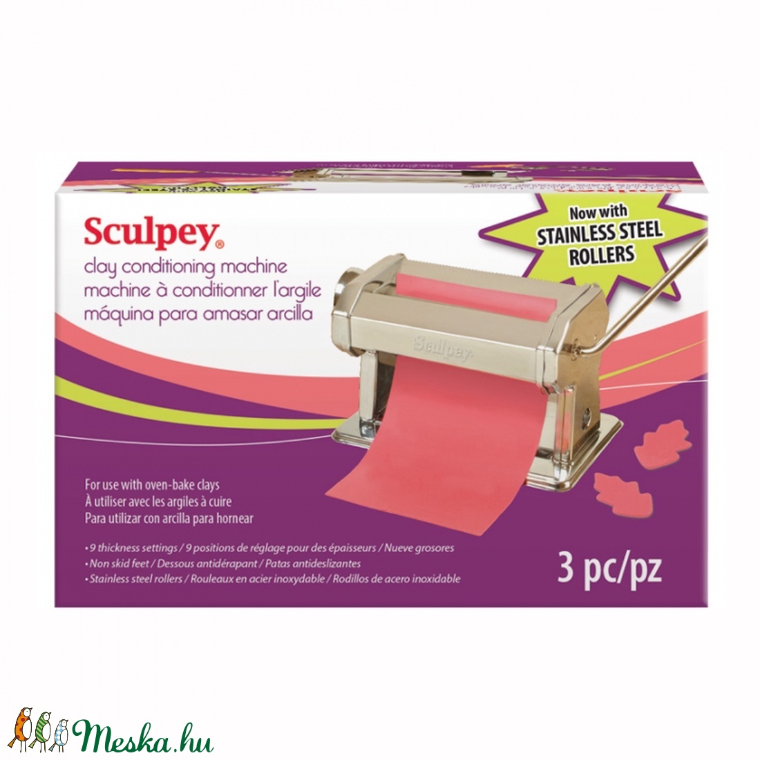 SCULPEY gyurma nyújtógép - kellékek & szerszámok - szerszámok, eszközök - eszköz ékszerkészítéshez - Meska.hu