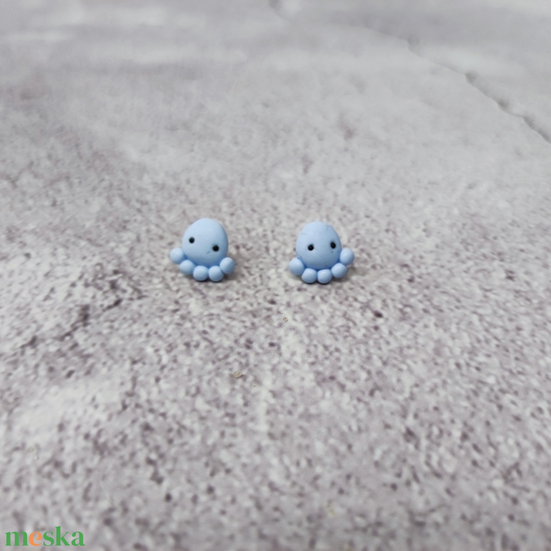 Polip bedugós polymer clay fülbevaló/ polip süthető gyurma füli - ékszer - fülbevaló - pötty fülbevaló - Meska.hu