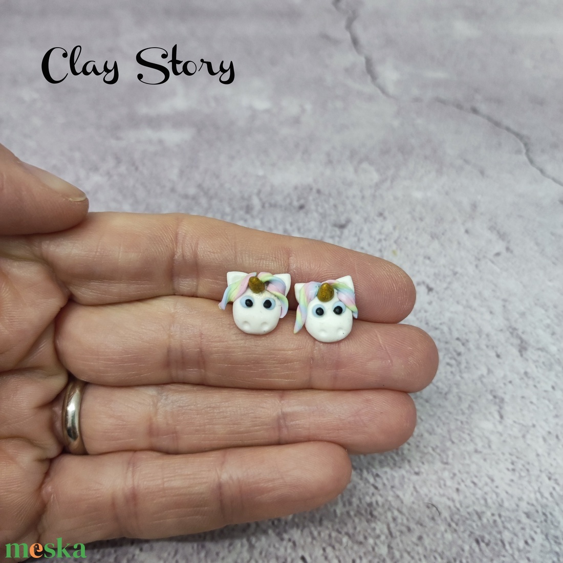 Unikornis polymer clay fülbevaló/Egyszarvú süthető gyurma füli - ékszer - fülbevaló - pötty fülbevaló - Meska.hu Unikornis polymer clay fülbevaló/Egyszarvú süthető gyurma füli - ékszer - fülbevaló - pötty fülbevaló - Meska.hu
