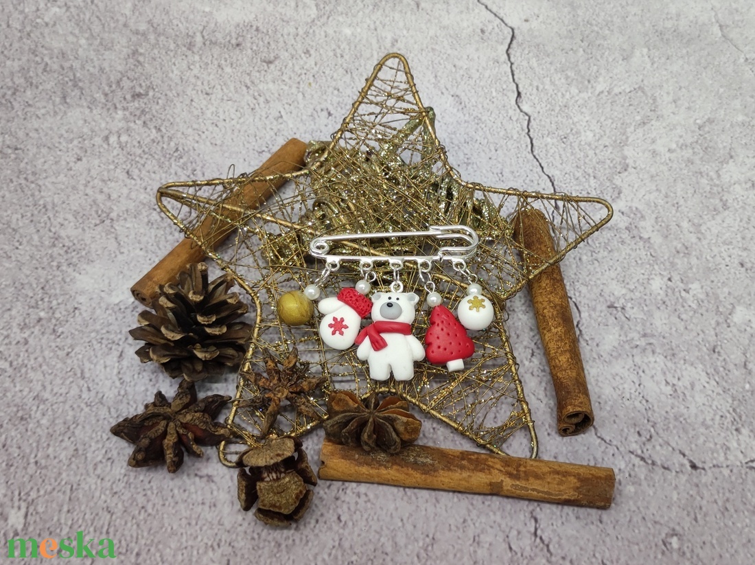 Karácsonyi kitűző süthető gyurmából /Télapó bross polymer clay-ből - ékszer - kitűző és bross - kitűző - Meska.hu Karácsonyi kitűző süthető gyurmából /Télapó bross polymer clay-ből - ékszer - kitűző és bross - kitűző - Meska.hu