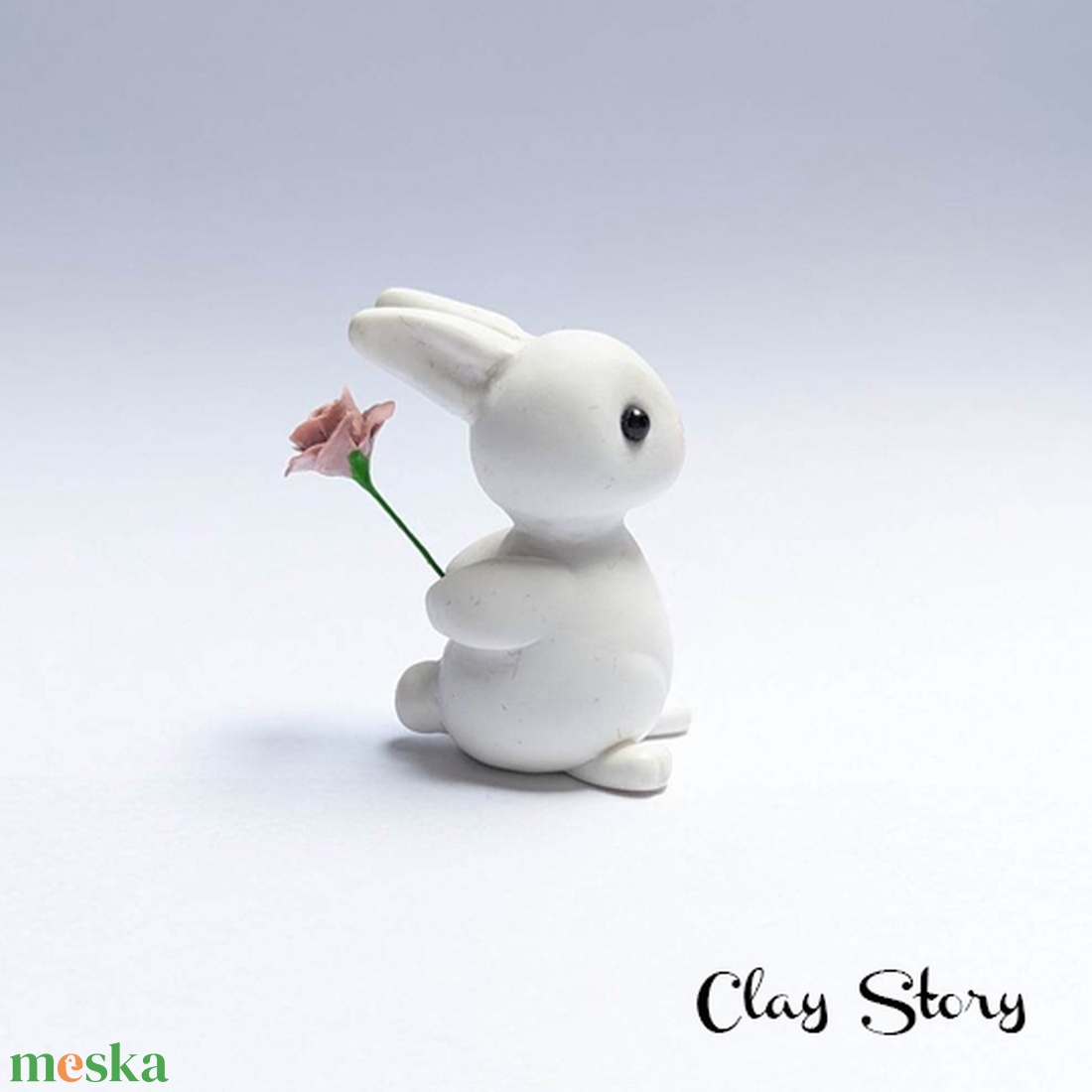 Húsvéti nyuszi süthető gyurmából/Polymer clay nyúl figura - esküvő - dekoráció - sütidísz - Meska.hu