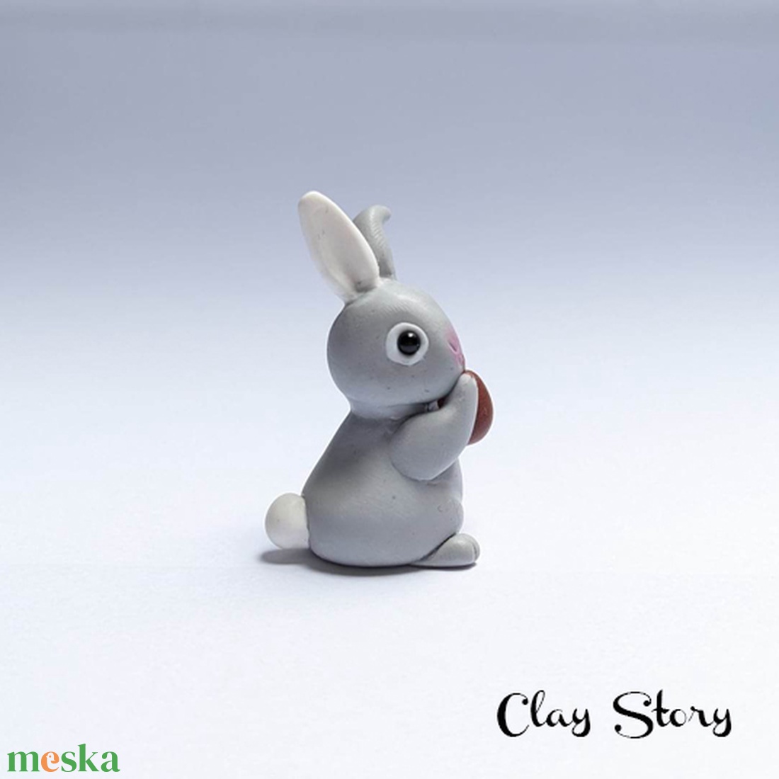 Húsvéti nyuszi süthető gyurmából/Polymer clay nyúl figura - esküvő - dekoráció - sütidísz - Meska.hu