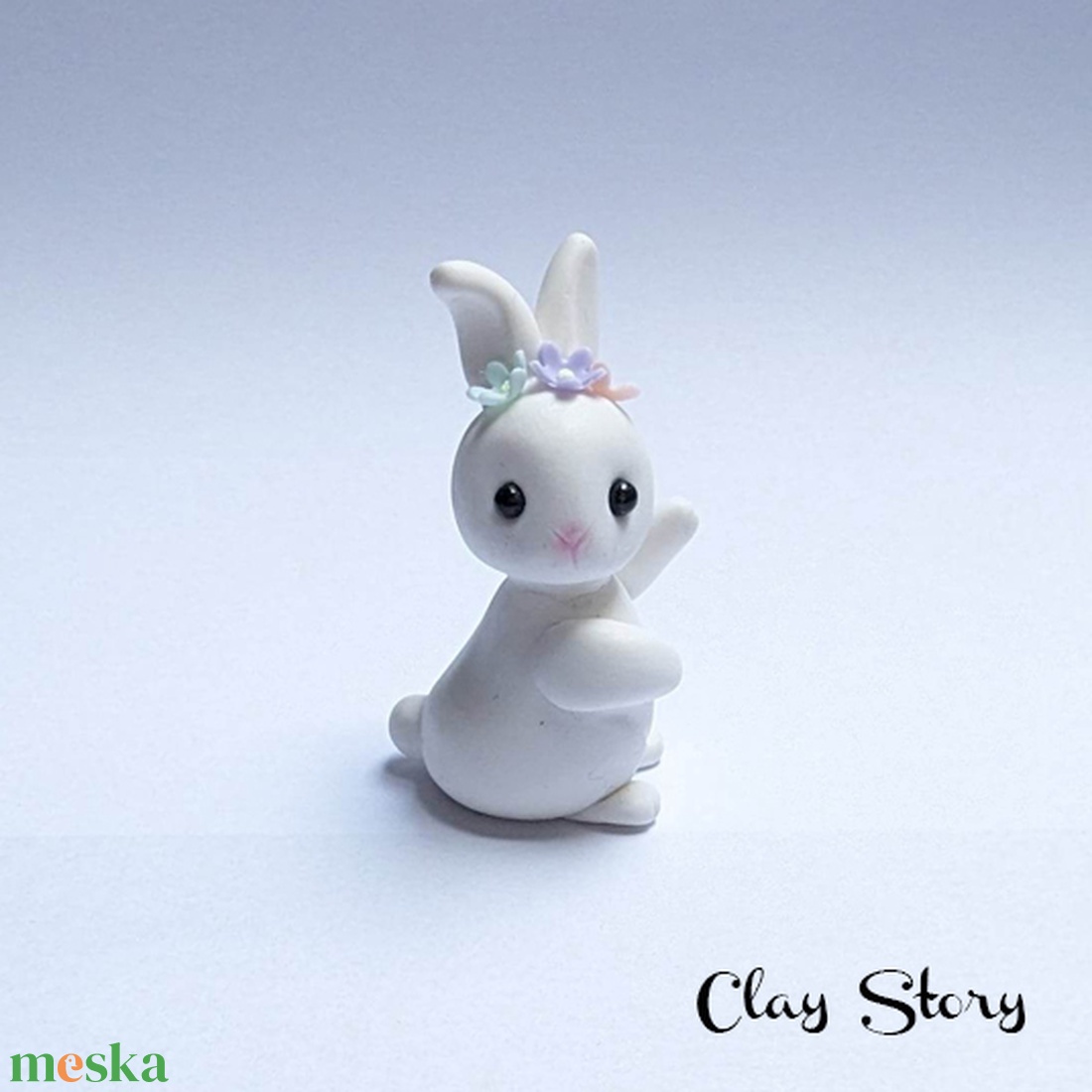 Húsvéti nyuszi tortadísz süthető gyurmából/Polymer clay nyúl figura - esküvő - dekoráció - sütidísz - Meska.hu