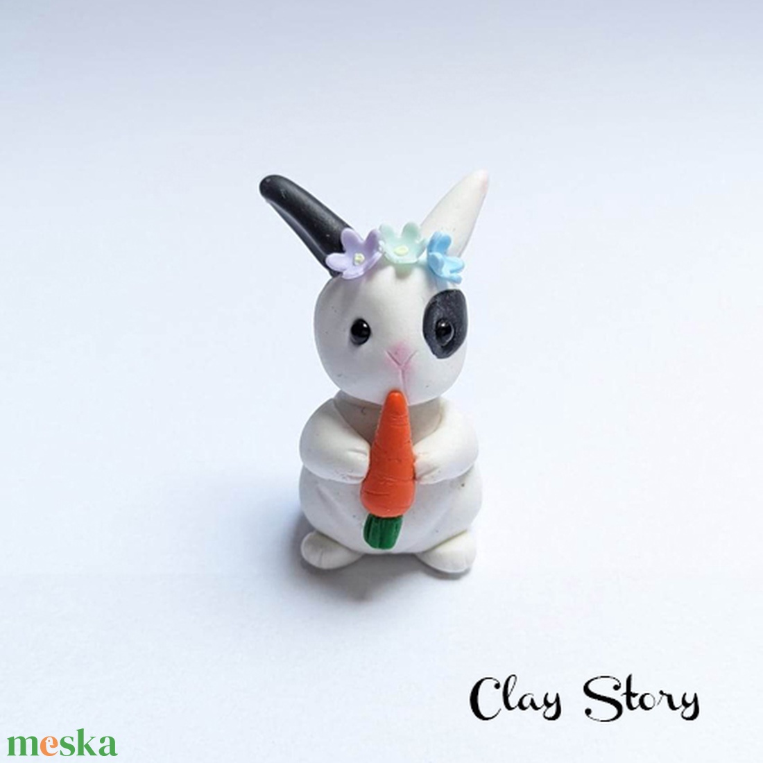 Húsvéti nyuszi tortadísz süthető gyurmából/Polymer clay nyúl figura - esküvő - dekoráció - sütidísz - Meska.hu