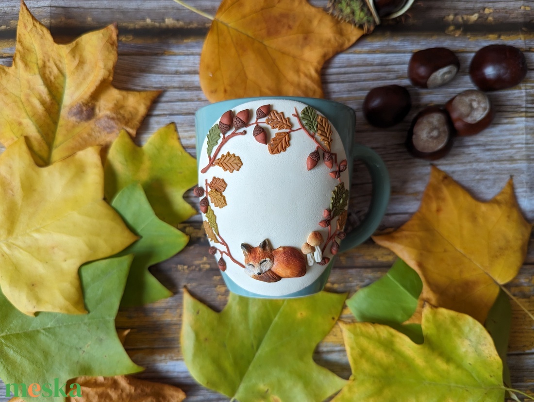 Rókás bögre, csupor - otthon & életmód - konyhafelszerelés, tálalás - tálalás - bögre & csésze - Meska.hu