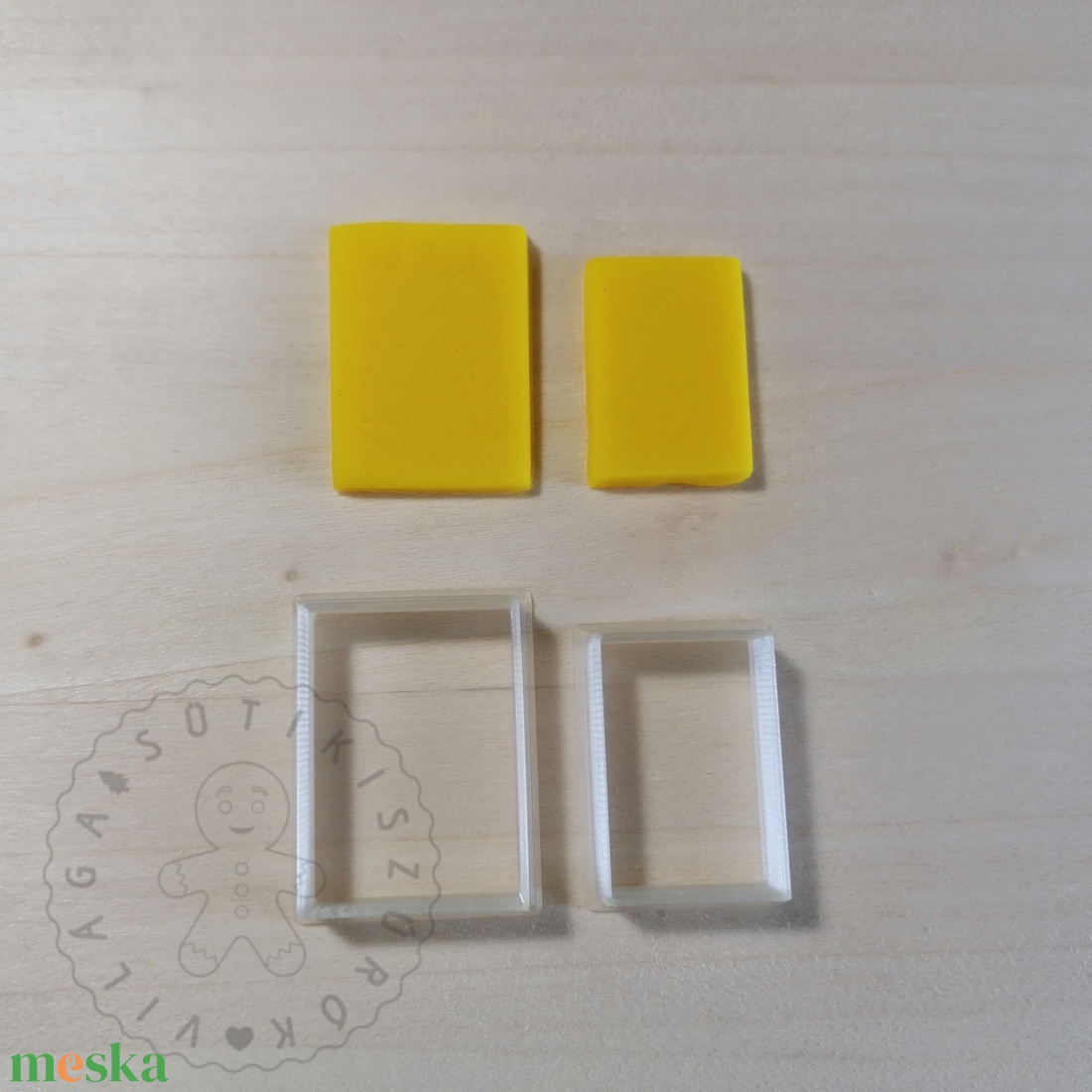 Téglalap alakú süthető gyurma kiszúrók - polymerclay, kiszúró, kellék - otthon & életmód - konyhafelszerelés, tálalás - sütés, főzés - sütikiszúró - Meska.hu