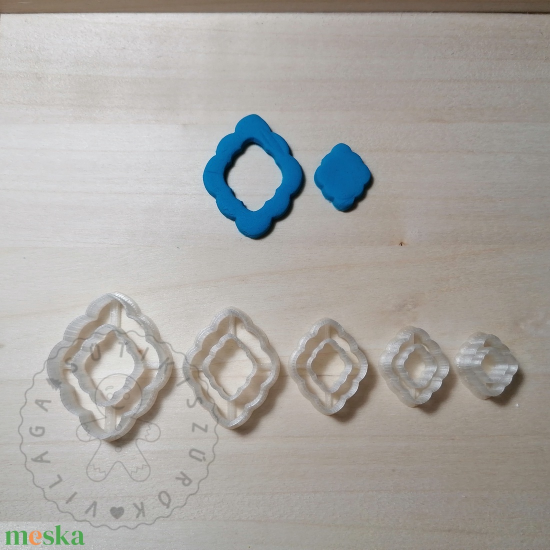 Marokkói gyémánt alakú süthető gyurma kiszúrók (5db) - polymerclay, kiszúró, kellék - otthon & életmód - konyhafelszerelés, tálalás - sütés, főzés - sütikiszúró - Meska.hu