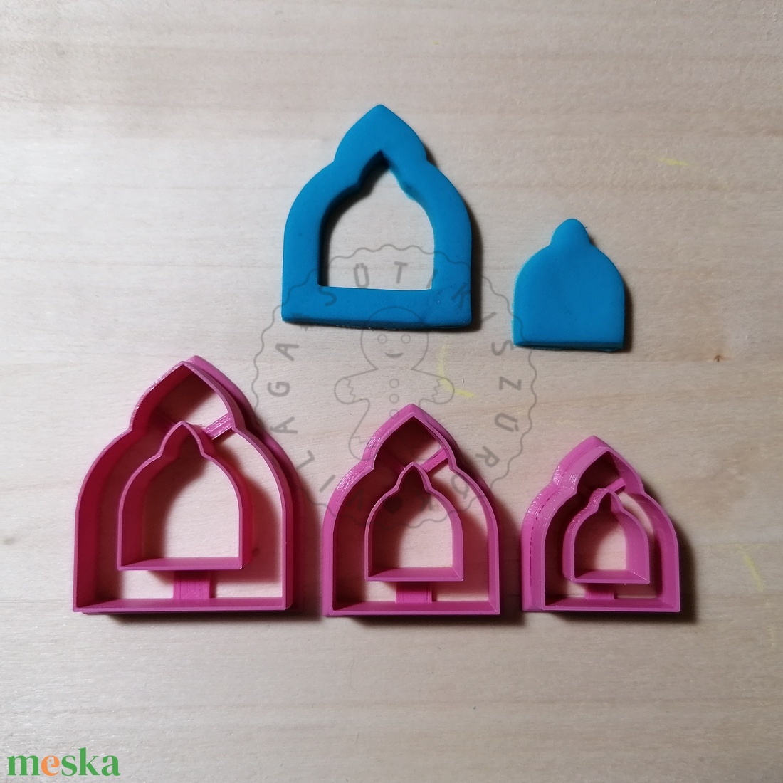 Marokkói boltív ablak süthető gyurma kiszúrók (3db) - polymerclay, kiszúró, kellék - otthon & életmód - konyhafelszerelés, tálalás - sütés, főzés - sütikiszúró - Meska.hu