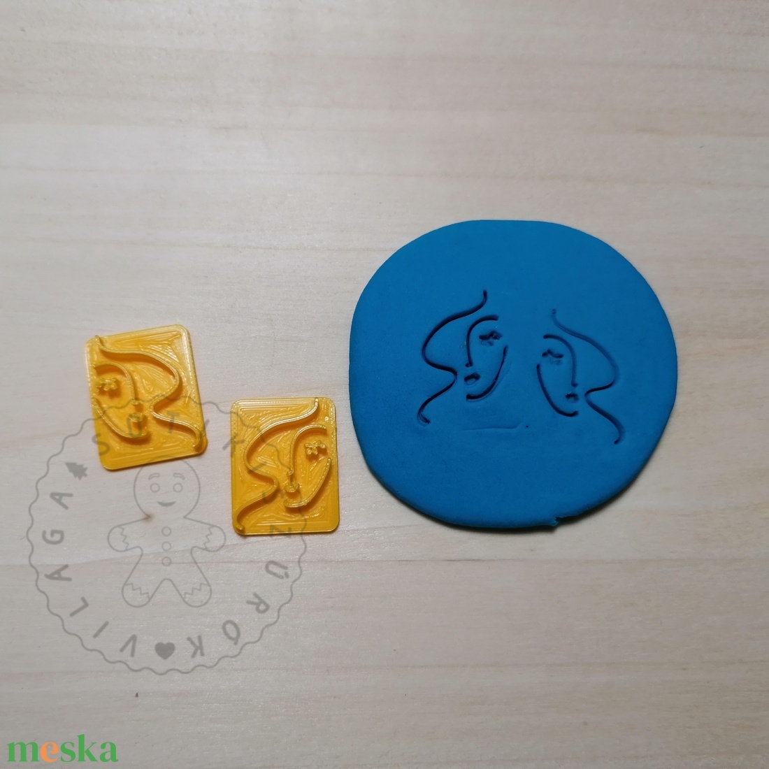 Arc vonalrajz 01 süthető gyurma PECSÉT (2 db) - polymerclay, kiszúró, pecsét, kellék - otthon & életmód - konyhafelszerelés, tálalás - sütés, főzés - sütikiszúró - Meska.hu