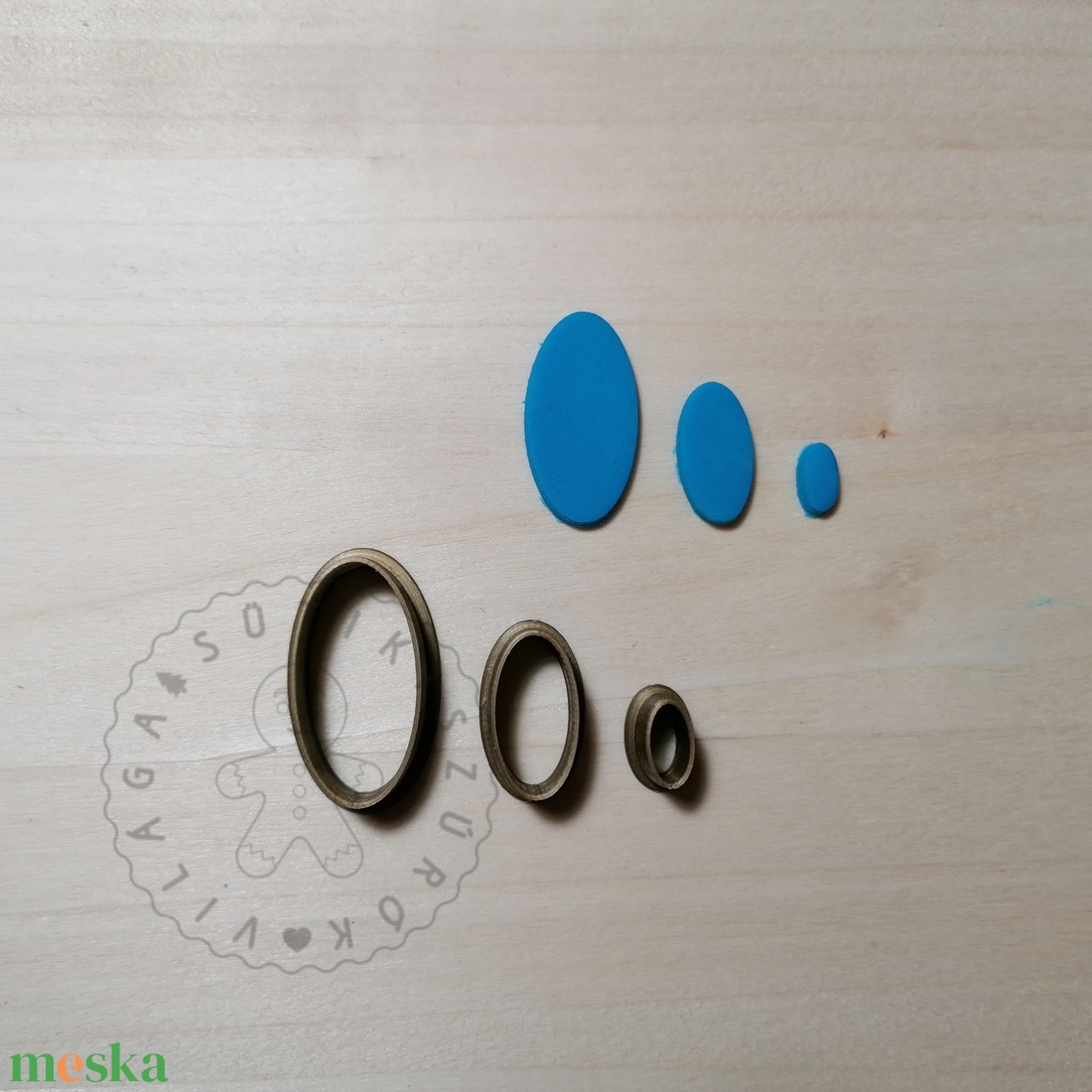 Ovális alakú süthető gyurma kiszúrók (3db) - polymerclay, kiszúró, kellék - otthon & életmód - konyhafelszerelés, tálalás - sütés, főzés - sütikiszúró - Meska.hu