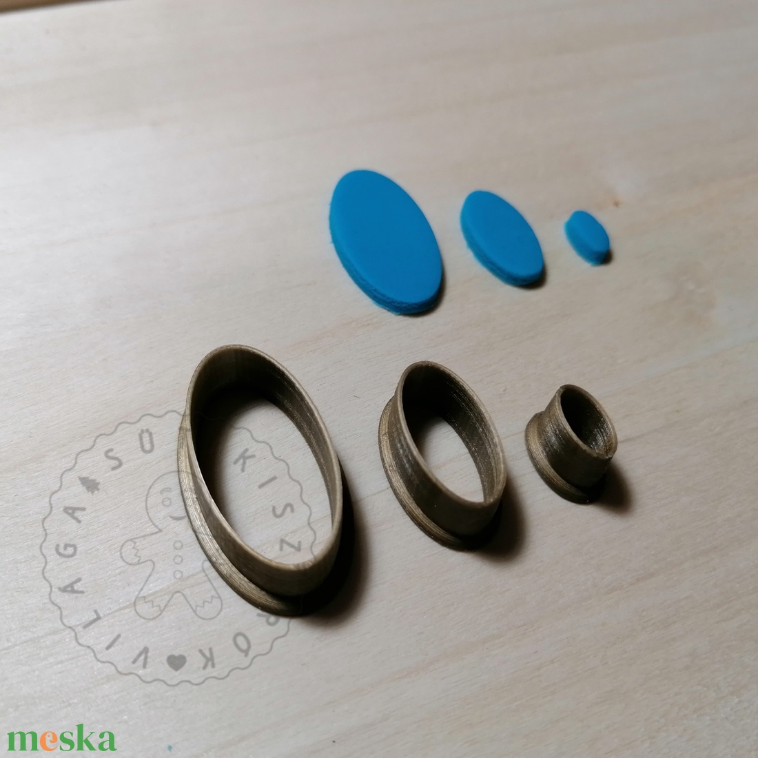Ovális alakú süthető gyurma kiszúrók (3db) - polymerclay, kiszúró, kellék - otthon & életmód - konyhafelszerelés, tálalás - sütés, főzés - sütikiszúró - Meska.hu