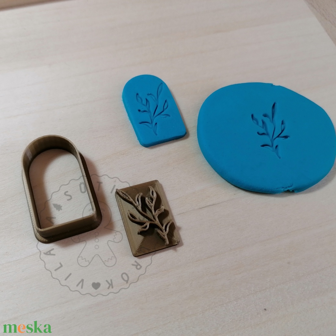 Levél 01 süthető gyurma PECSÉT - polymerclay, kiszúró, pecsét, kellék - otthon & életmód - konyhafelszerelés, tálalás - sütés, főzés - sütikiszúró - Meska.hu