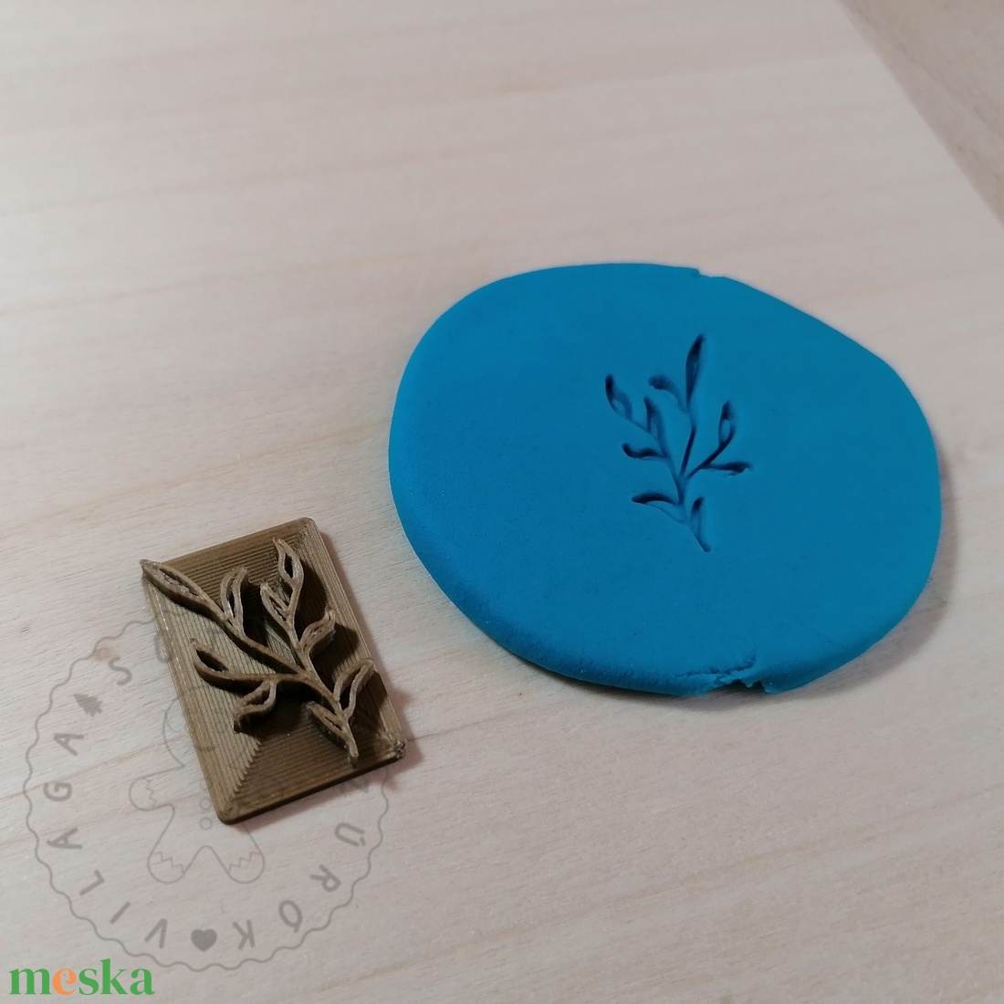 Levél 01 süthető gyurma PECSÉT - polymerclay, kiszúró, pecsét, kellék - otthon & életmód - konyhafelszerelés, tálalás - sütés, főzés - sütikiszúró - Meska.hu