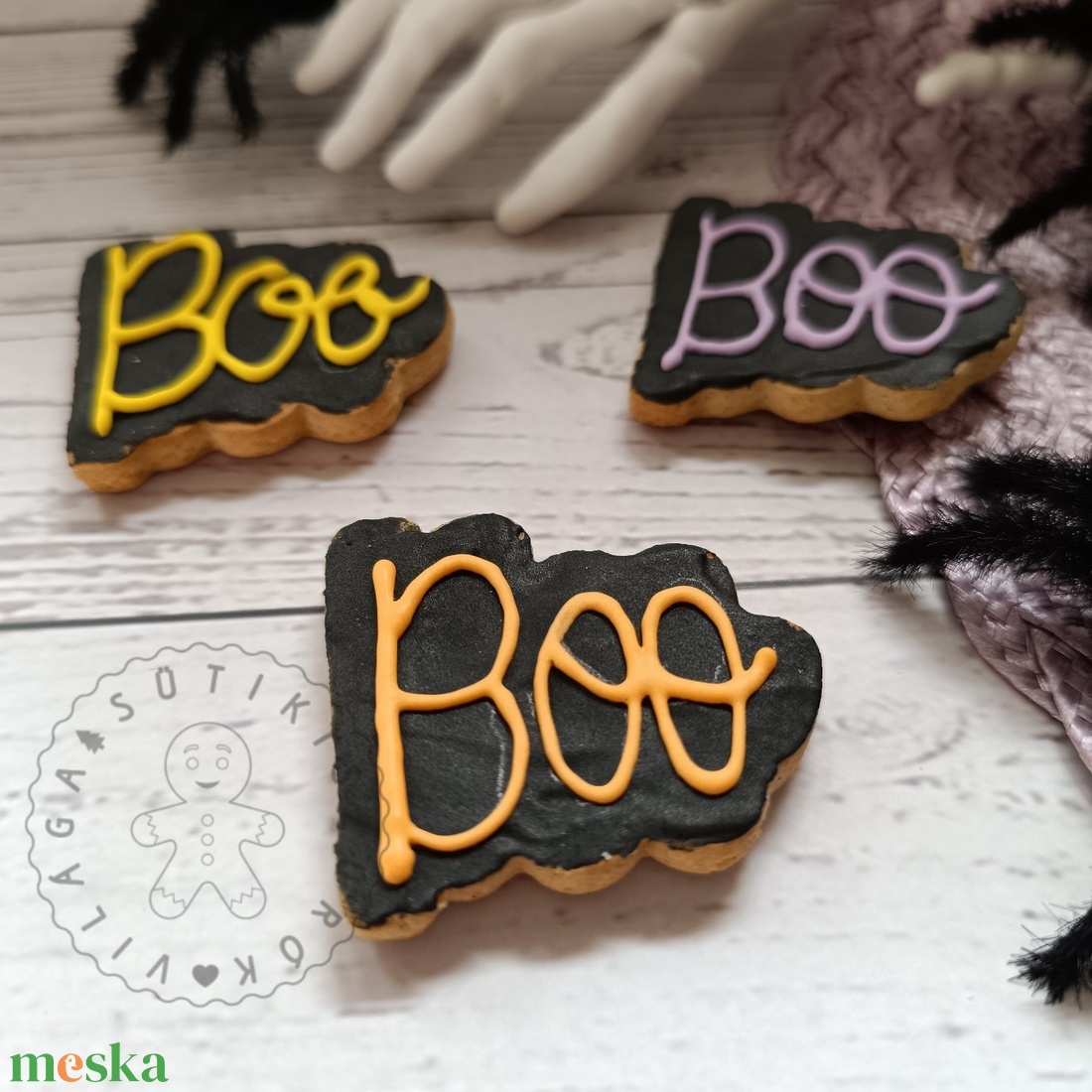 Boo körvonal mini - süteménykiszúró forma, sütipecsét. Linzer, mézeskalács, keksz kiszúró - otthon & életmód - konyhafelszerelés, tálalás - sütés, főzés - sütikiszúró - Meska.hu