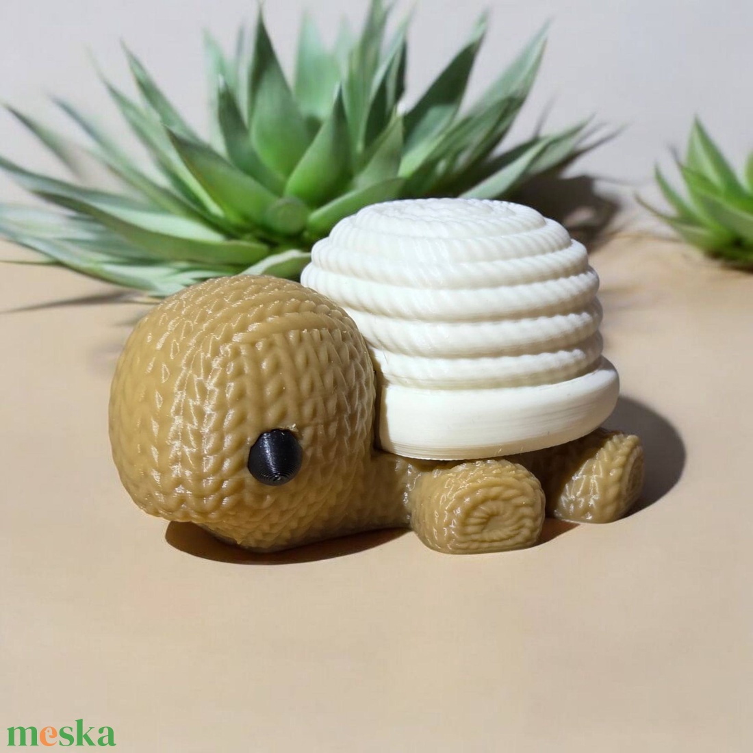 Teknősös kulcstartó kötött mintával - táska & tok - kulcstartó & táskadísz - kulcstartó - Meska.hu