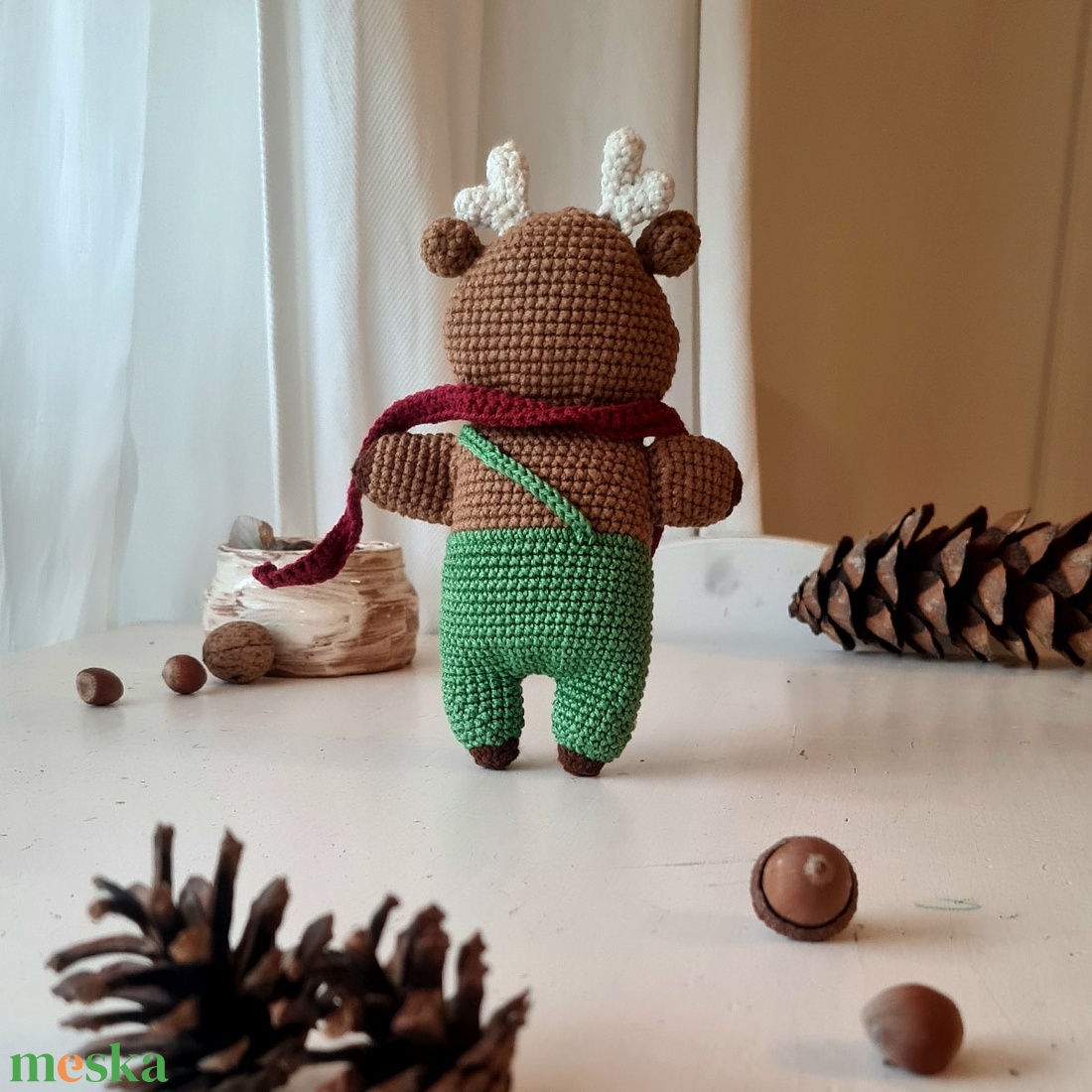 Páfrány, horgolt öltöztethető szarvas - játék & sport - plüssállat & játékfigura - más figura - Meska.hu