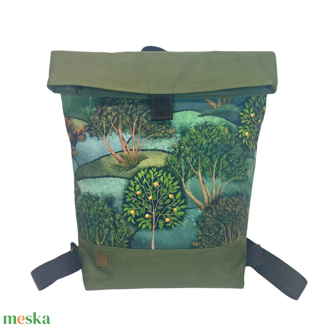 SuziartBag Zöld fás nagyméretű hátizsák - táska & tok - kézitáska & válltáska - válltáska - Meska.hu