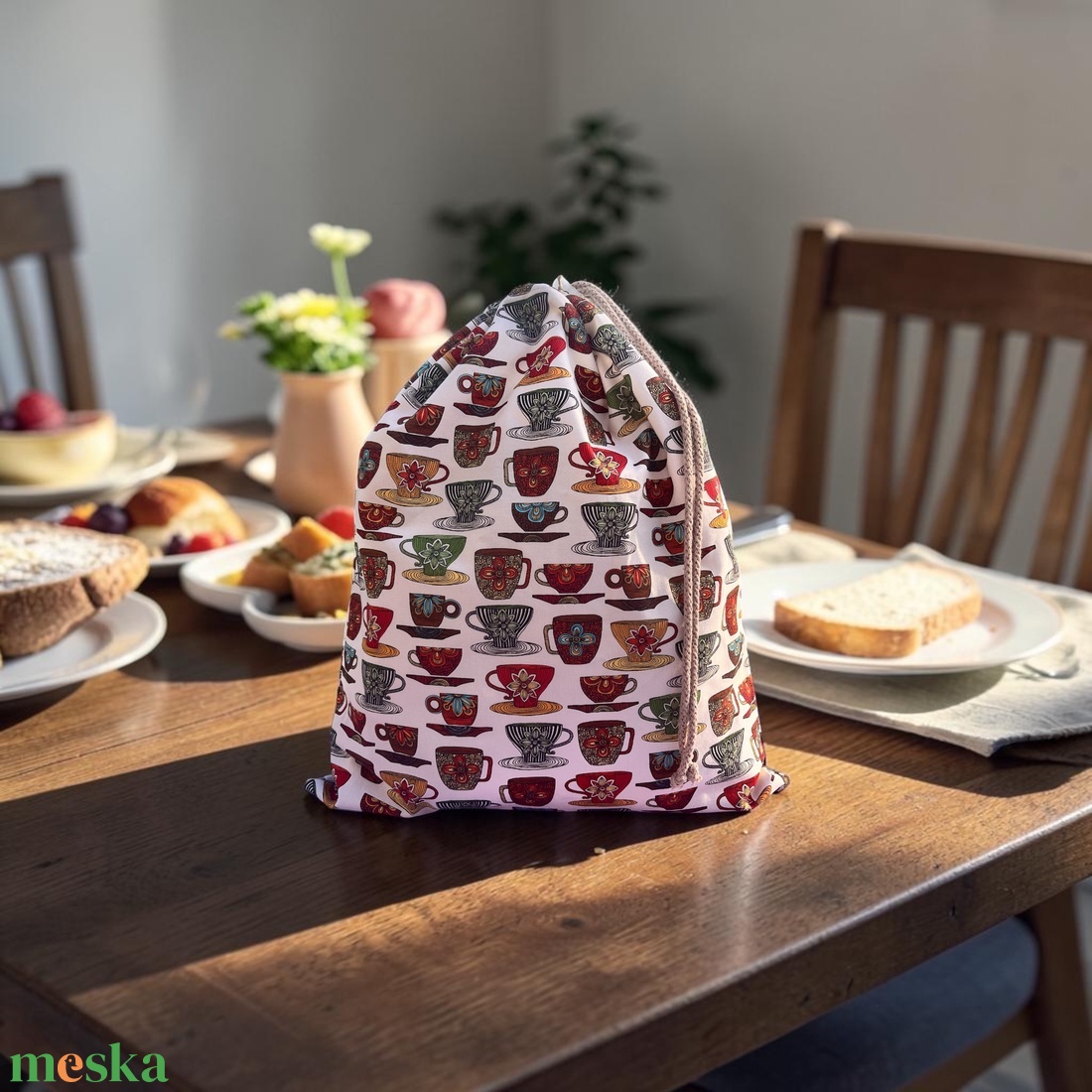 Frissentartó Kenyeres Zsák - Újrahasználható Textil Kenyértartó - táska & tok - bevásárlás & shopper táska - kenyeres zsák - Meska.hu