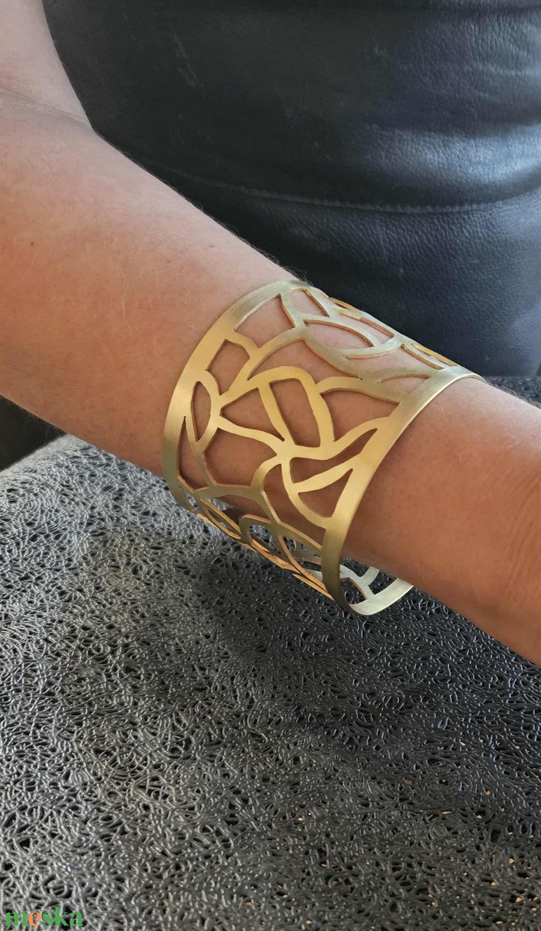 Áttört karperec - széles - ékszer - karkötő - széles karkötő - Meska.hu