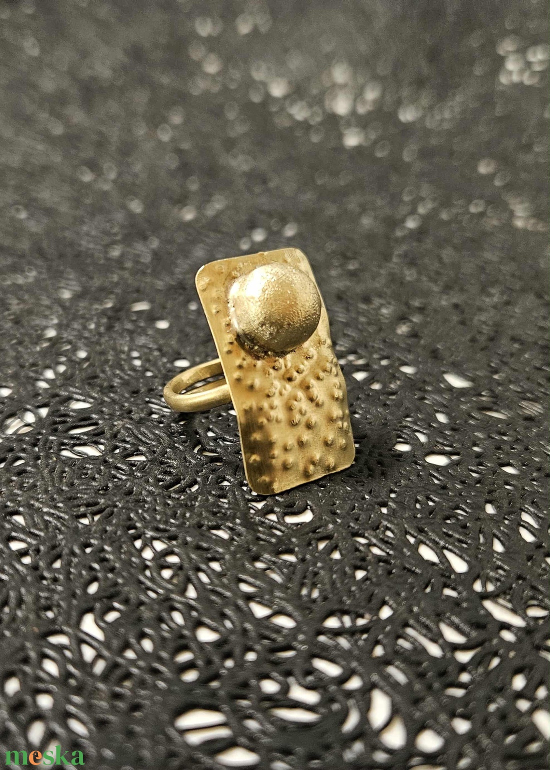 Bogyós textúrás gyűrű - ékszer - gyűrű - statement gyűrű - Meska.hu