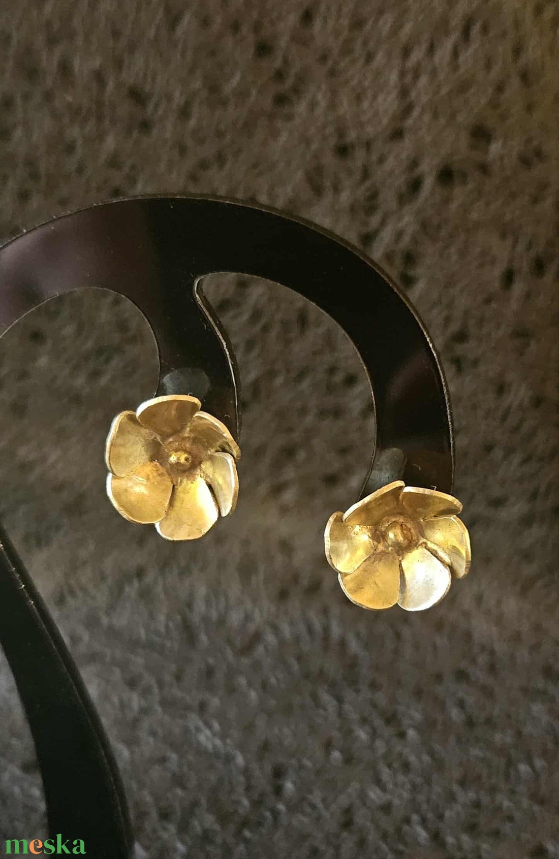 Virág fülbevaló - szélforgós - ékszer - fülbevaló - pötty fülbevaló - Meska.hu