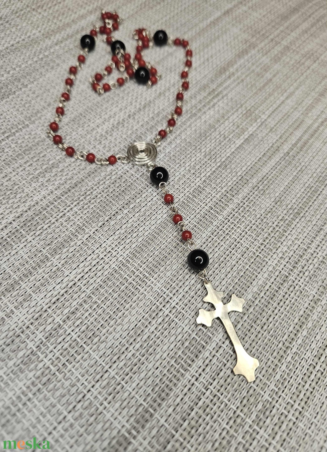 Rózsafüzér - korall-ónix - otthon & életmód - vallás - lánc & füzér - Meska.hu